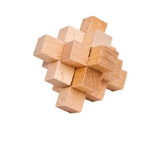 4PCS/Lot Classic Wooden Brain Teaser Interlocking Burr Puzzles Set for Adults and Children