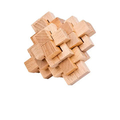 4PCS/Lot Classic Wooden Brain Teaser Interlocking Burr Puzzles Set for Adults and Children