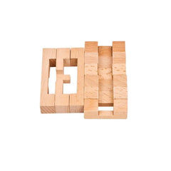 4PCS/Lot Classic Wooden Brain Teaser Interlocking Burr Puzzles Set for Adults and Children