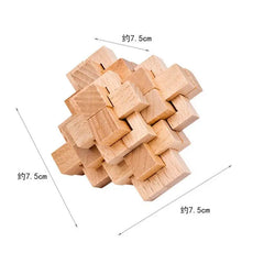 4PCS/Lot Classic Wooden Brain Teaser Interlocking Burr Puzzles Set for Adults and Children