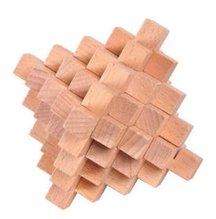 Beech Wood Wooden Burr Puzzles Interlocking Game for Adults KIds