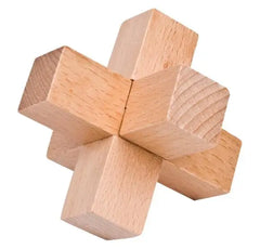 Beech Wood Wooden Burr Puzzles Interlocking Game for Adults KIds