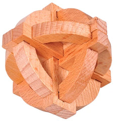 Beech Wood Wooden Burr Puzzles Interlocking Game for Adults KIds