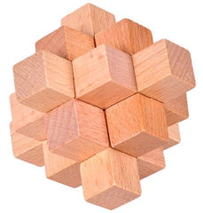 Beech Wood Wooden Burr Puzzles Interlocking Game for Adults KIds