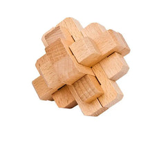 Beech Wood Wooden Burr Puzzles Interlocking Game for Adults KIds