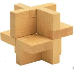 Beech Wood Wooden Burr Puzzles Interlocking Game for Adults KIds