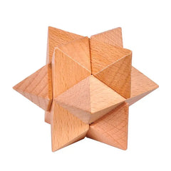 Beech Wood Wooden Burr Puzzles Interlocking Game for Adults KIds