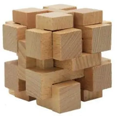 Beech Wood Wooden Burr Puzzles Interlocking Game for Adults KIds