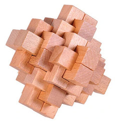 Beech Wood Wooden Burr Puzzles Interlocking Game for Adults KIds