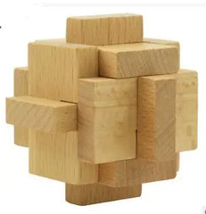 Beech Wood Wooden Burr Puzzles Interlocking Game for Adults KIds