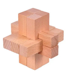 Beech Wood Wooden Burr Puzzles Interlocking Game for Adults KIds