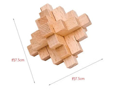 Beech Wood Wooden Burr Puzzles Interlocking Game for Adults KIds