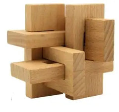 Beech Wood Wooden Burr Puzzles Interlocking Game for Adults KIds