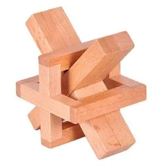 Beech Wood Wooden Burr Puzzles Interlocking Game for Adults KIds