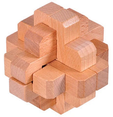 Beech Wood Wooden Burr Puzzles Interlocking Game for Adults KIds