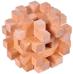 Beech Wood Wooden Burr Puzzles Interlocking Game for Adults KIds