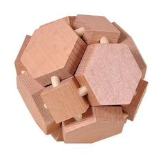 Beech Wood Wooden Burr Puzzles Interlocking Game for Adults KIds