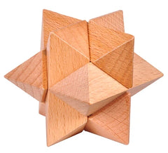 Beech Wood Wooden Burr Puzzles Interlocking Game for Adults KIds