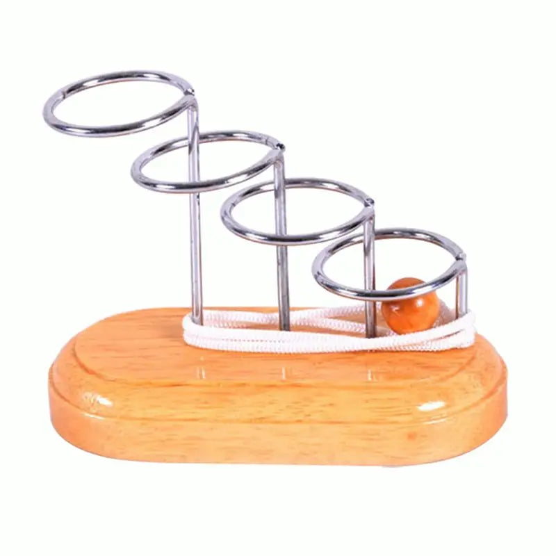 Classic 3D Metal Wooden String Puzzle Brain Teaser Rope Puzzles Game for Adults and Kids