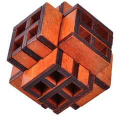 Classic 3D Wooden Puzzle Mind Brain Teaser Burr Puzzles Game for Adults Children Kids