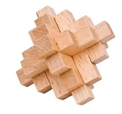 Classic 3D Wooden Puzzle Mind Brain Teaser Burr Puzzles Game for Adults Children Kids