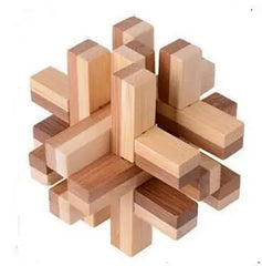 Classic 3D Wooden Puzzle Mind Brain Teaser Burr Puzzles Game for Adults Children Kids