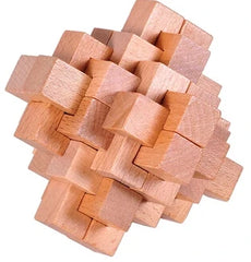 Classic 3D Wooden Puzzle Mind Brain Teaser Burr Puzzles Game for Adults Children Kids