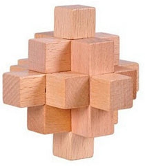 Classic 3D Wooden Puzzle Mind Brain Teaser Burr Puzzles Game for Adults Children Kids