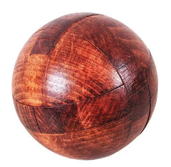 Wooden Burr Puzzle - Classic Ball-shaped Brain Teaser for Kids, Adults & Puzzle Lovers