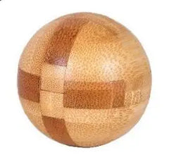 Wooden Burr Puzzle - Classic Ball-shaped Brain Teaser for Kids, Adults & Puzzle Lovers