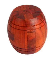 Classic Barrel-shaped Wooden Bamboo Interlocking Burr Puzzle Game for Adults Children