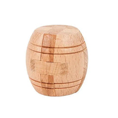 Classic Barrel-shaped Wooden Interlocking Burr Puzzles Game for Adults and Children, Brain Teaser, Logic Puzzle, Cognitive Skills, Problem Solving, Fun Toy for All Ages, Stress Relief, IQ Boosting Puzzle