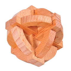 Classic Beech Wood Burr Puzzle Galileo's Globe Puzzles Brain Teasers Game