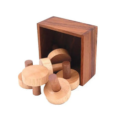 Curling Puzzle Logic Mind Brain Teasers Wooden Box Puzzles Game for Adults