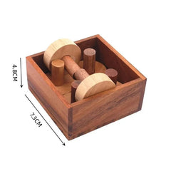 Curling Puzzle Logic Mind Brain Teasers Wooden Box Puzzles Game for Adults