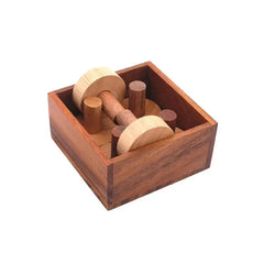 Curling Puzzle Logic Mind Brain Teasers Wooden Box Puzzles Game for Adults