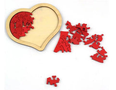 New Heart-shaped Intelligence Wooden Jigsaw Puzzle Brain Teaser Game