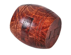 Classic Barrel-shaped Wooden Bamboo Interlocking Burr Puzzle Game for Adults Children