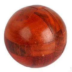 Wooden Burr Puzzle - Classic Ball-shaped Brain Teaser for Kids, Adults & Puzzle Lovers