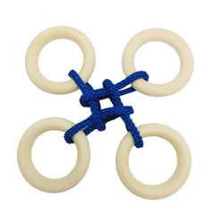 Metal Wooden Rope Puzzle Logic Mind Brain Teaser String Loop Rings Puzzles Game Toys for Adults Children