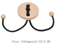 New 4PCS/Set Wooden Rope Puzzle Mind Brain Teaser String Loop Puzzles Game for Adults