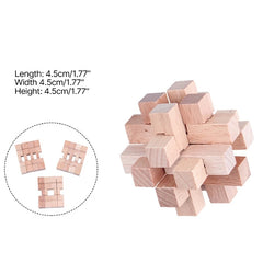 9Pcs 3D Wooden Brains Teasers Puzzle Locks Toy Development Learning Toy