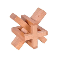 Beech Wood Brain Teaser Puzzle Game Traditional Mind Wooden Puzzles