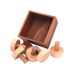 Curling Puzzle Logic Mind Brain Teasers Wooden Box Puzzles Game for Adults