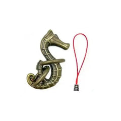 Boutique Metal Brain Teasers Mind Magic Seahorse Rope Loop Puzzles Game for Adults Kids