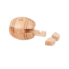 Classic Barrel-shaped Wooden Interlocking Burr Puzzles Game for Adults and Children, Brain Teaser, Logic Puzzle, Cognitive Skills, Problem Solving, Fun Toy for All Ages, Stress Relief, IQ Boosting Puzzle