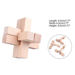 9Pcs 3D Wooden Brains Teasers Puzzle Locks Toy Development Learning Toy