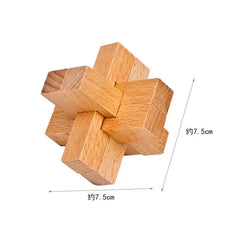 Classic 6-piece Wooden Interlocking Cross Burr Puzzle Game for Adults Kids