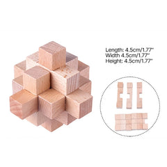 9Pcs 3D Wooden Brains Teasers Puzzle Locks Toy Development Learning Toy