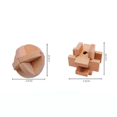 Wooden Lu Ban Kong Ming Lock Set Gifts Box Kids Adults IQ Brain Teaser 3D Montessori Jigsaw Puzzle Assembly Unlock Toy Games